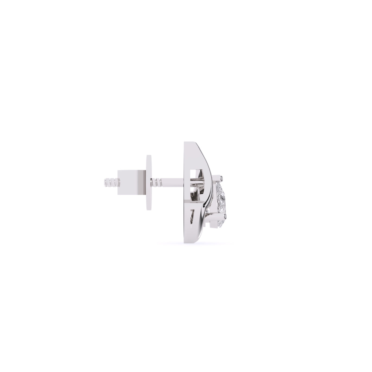 Minimalist Pear Shape Diamond Studs For Womens